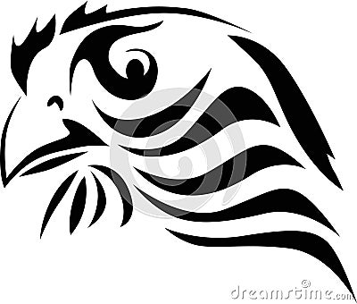 Abstract eagle portrait on whit Vector Illustration