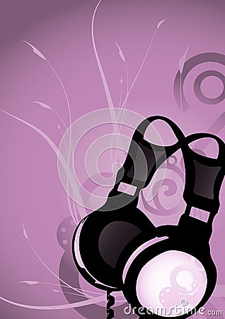 Abstract earphones 3 Stock Photo