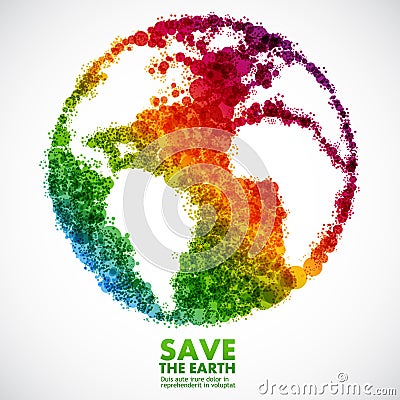 Abstract earth symbol Vector Illustration