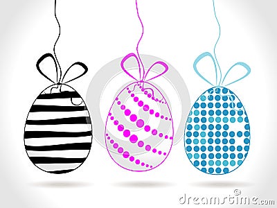 Abstract easter background, eggs Vector Illustration