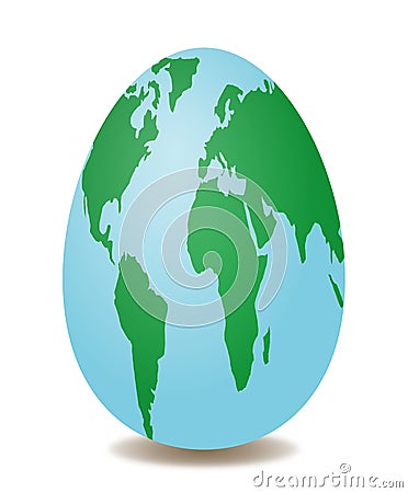 Abstract Easter egg as globe Stock Photo