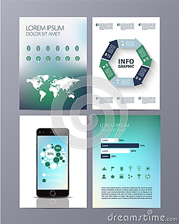 Abstract eco Brochure Flyer design vector template Vector Illustration