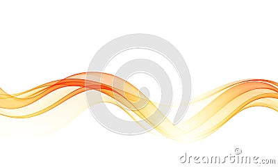 Abstract eddy waves, undulating dynamic waves. Flow sinuous curved lines. Isolated design element on white background Vector Illustration