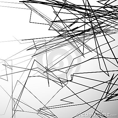 Abstract edgy lines artistic grayscale background Vector Illustration