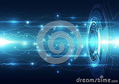 Abstract electric digital technology, concept background Vector Illustration