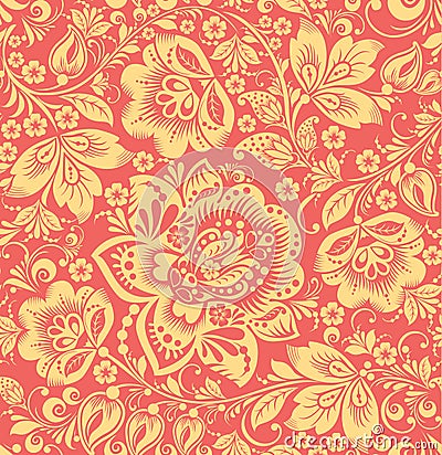 Abstract Elegance Seamless pattern with floral background Vector Illustration