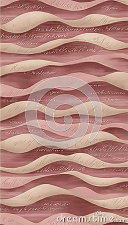 Abstract Elegant Mauve Background With Rhythmic Flowing Lines Intertwined In Gentle Waves Stock Photo