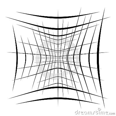 Abstract element with random overlapping lines. abstract distored lines Vector Illustration