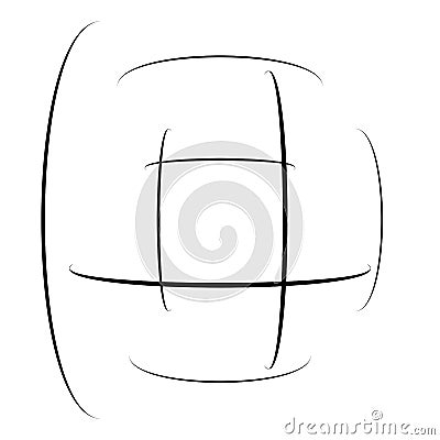 Abstract element with random overlapping lines. abstract distored lines Vector Illustration