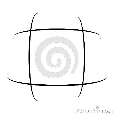 Abstract element with random overlapping lines. abstract distored lines Vector Illustration
