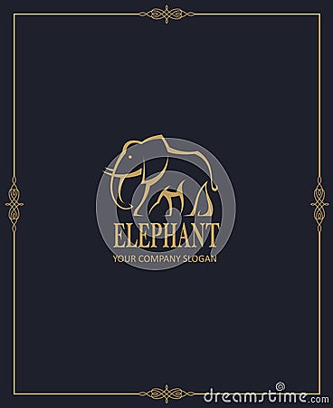 Abstract elephant icon Vector Illustration