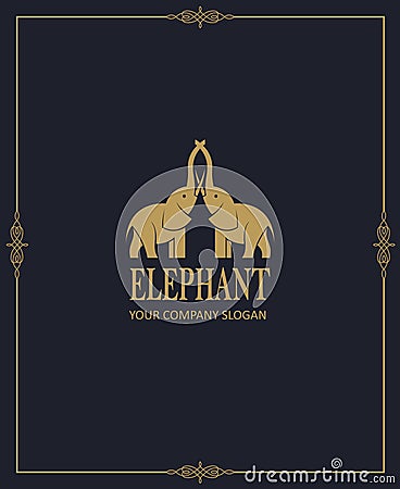 Abstract elephant icon Vector Illustration