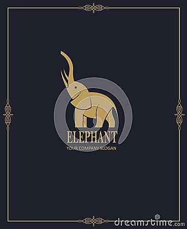 Abstract elephant icon Vector Illustration