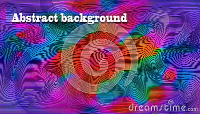 abstract embossed background of bright colors with lines Vector Illustration