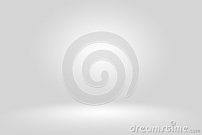 Abstract Empty Dark White Grey gradient with Black solid vignette lighting Studio wall and floor background well use as Stock Photo