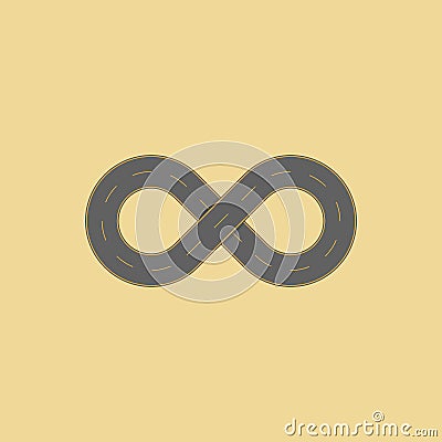Abstract endless road for cars . Vector Illustration