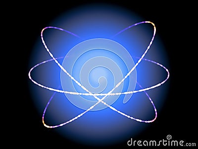 Abstract energy ball with blue color Stock Photo