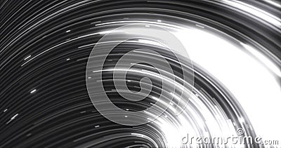 Abstract energy black and white swirling curved lines of glowing magical streaks Stock Photo