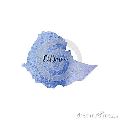 Abstract Ethiopia map Vector Illustration