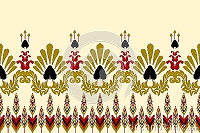 Abstract ethnic ikat background. Vector Illustration