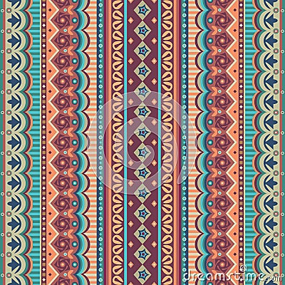 Abstract ethnic stripe pattern, vector background Vector Illustration