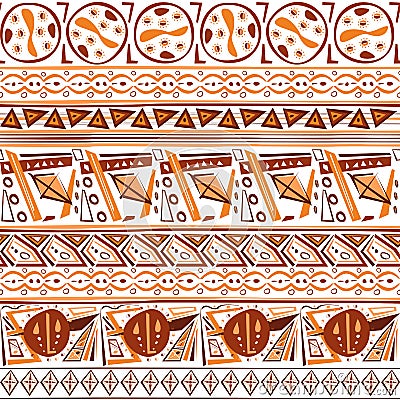 Abstract exotica ethnic tribal Indian ornament seamless pattern Vector Illustration