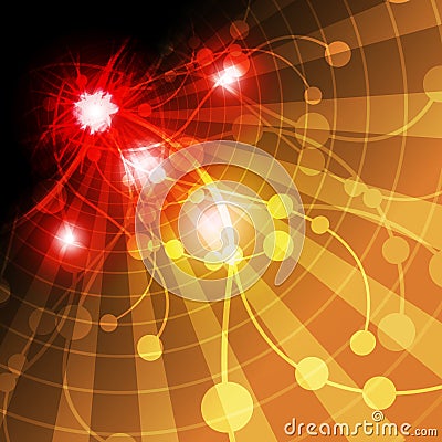 Abstract explosion and wave background Vector Illustration