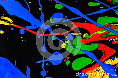 Abstract expression colorful splash background. bright Watercolor background illustration. dripping technique Cartoon Illustration