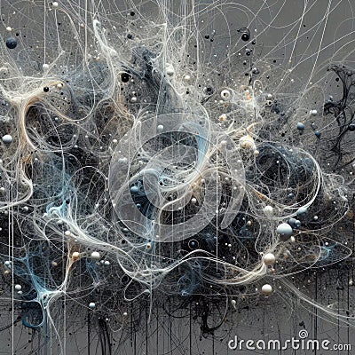 Abstract expressionism pastel and black patterns Stock Photo