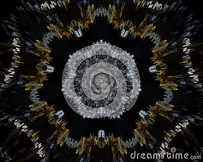 Abstract extruded mandala Stock Photo