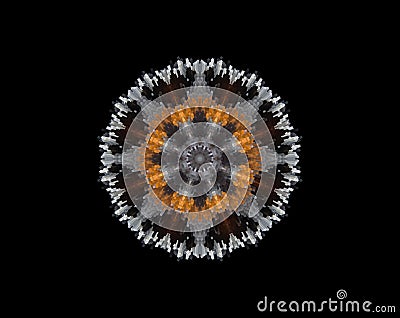 Abstract extruded mandala Stock Photo