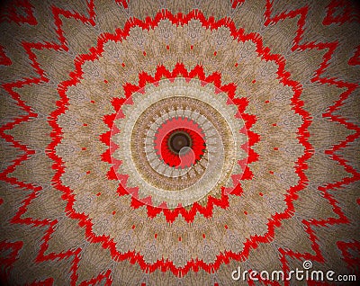 Abstract extruded mandala Stock Photo