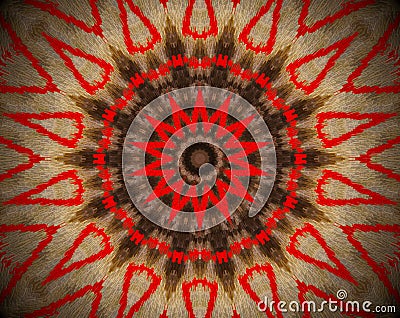 Abstract extruded mandala Stock Photo