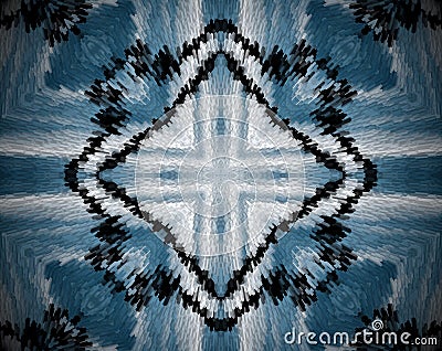 Abstract extruded mandala cross Stock Photo