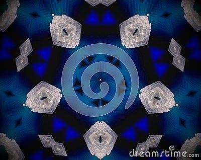 Abstract extruded mandala 3D illustration Stock Photo