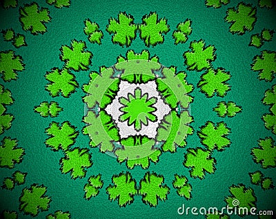 Abstract extruded mandala 3D illustration Stock Photo