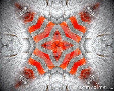 Abstract extruded mandala 3D illustration Cartoon Illustration