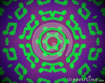 Abstract extruded mandala 3D illustration Stock Photo