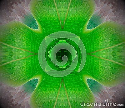 Abstract extruded mandala 3D illustration Cartoon Illustration