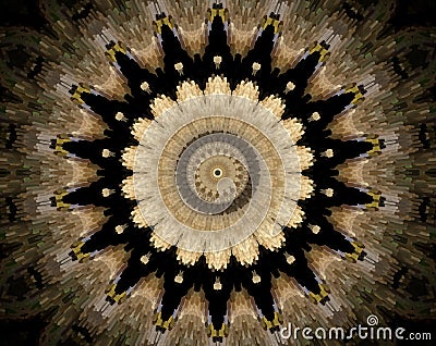 Abstract extruded mandala Stock Photo