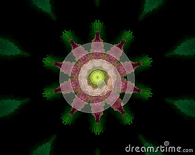 Abstract extruded mandala Stock Photo