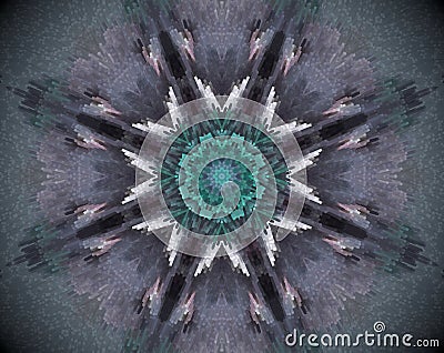 Abstract extruded mandala Stock Photo