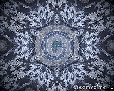 Abstract extruded mandala Stock Photo