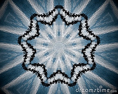 Abstract extruded mandala Stock Photo