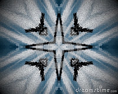 Abstract extruded mandala X Stock Photo