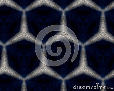 Abstract extruded pattern 3D illustration asymmetric pentagon Stock Photo