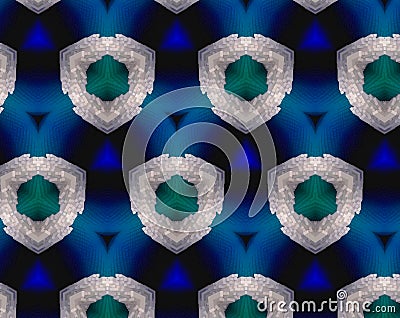 Abstract extruded pattern 3D illustration Stock Photo