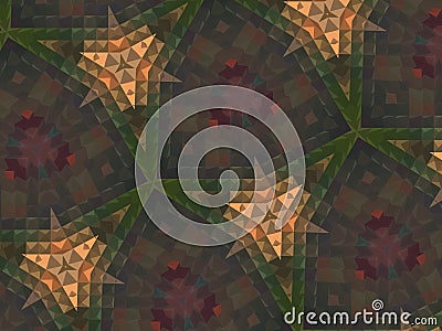 Abstract extruded pattern 3D illustration Cartoon Illustration