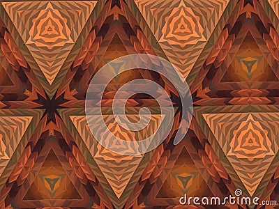 Abstract extruded pattern 3D illustration Cartoon Illustration