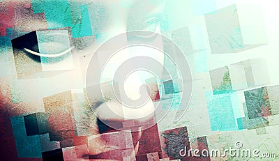 Abstract face background Stock Photo